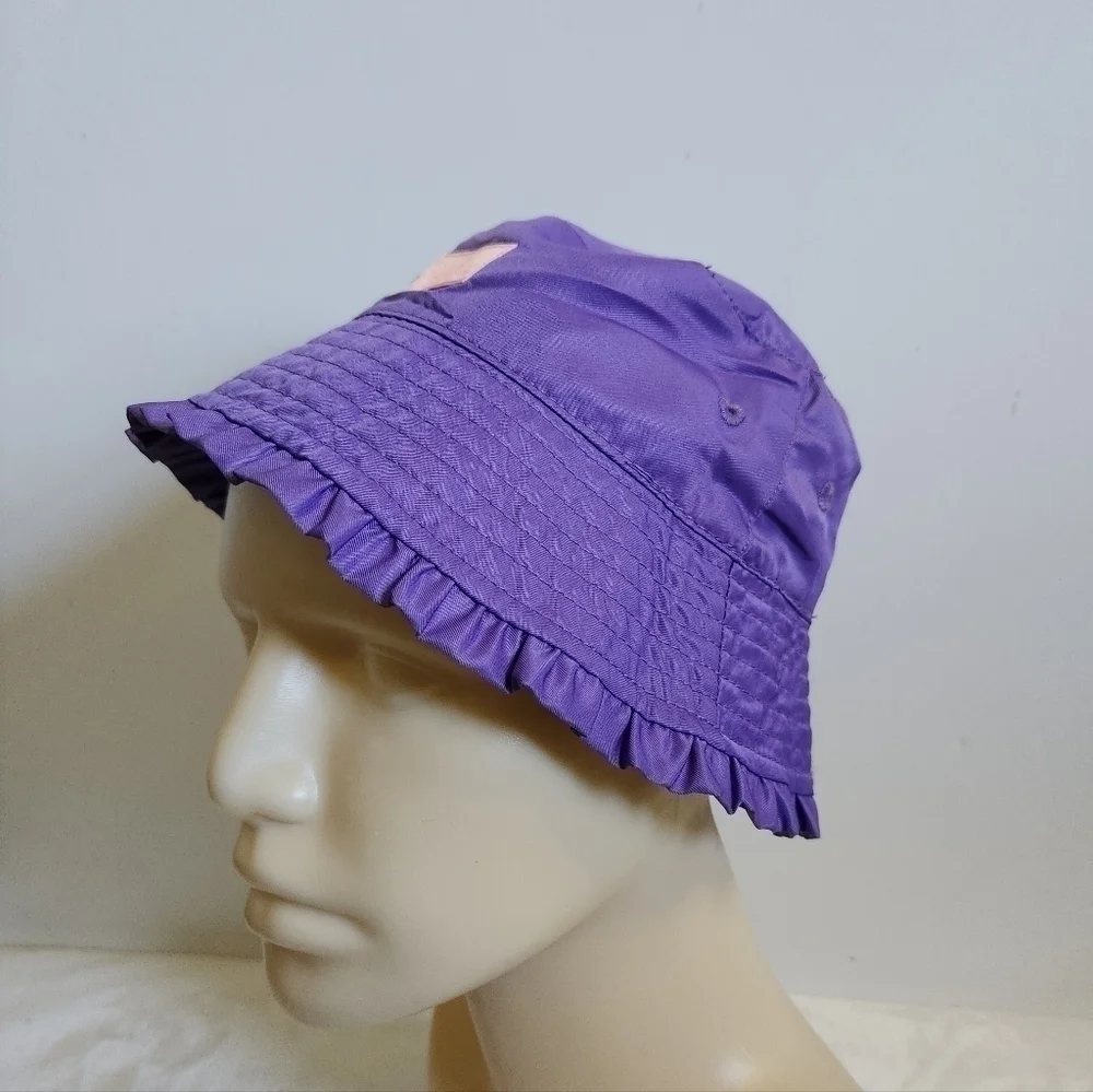 UVSkinz Purple Blue Peach Sea Creatures Reversible Sun Hat Toddler Size 3T